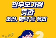 2022 한부모가정 뜻, 조건과 혜택
