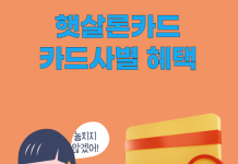 햇살론카드 카드사별 혜택 연회비 실적요건 정리했어요
