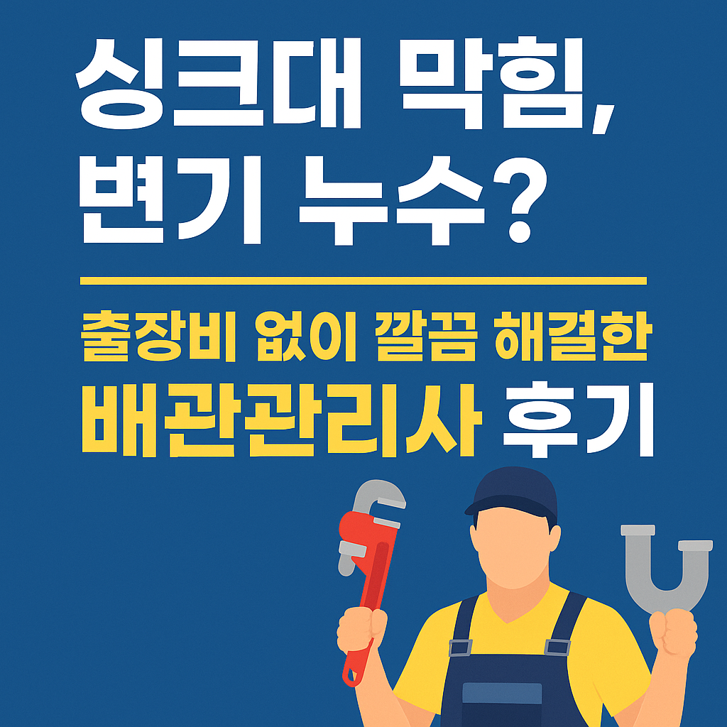 싱크대 막힘, 변기 누수? 출장비 없이 깔끔 해결한 배관관리사 후기 1 싱크대 막힘 변기 누수